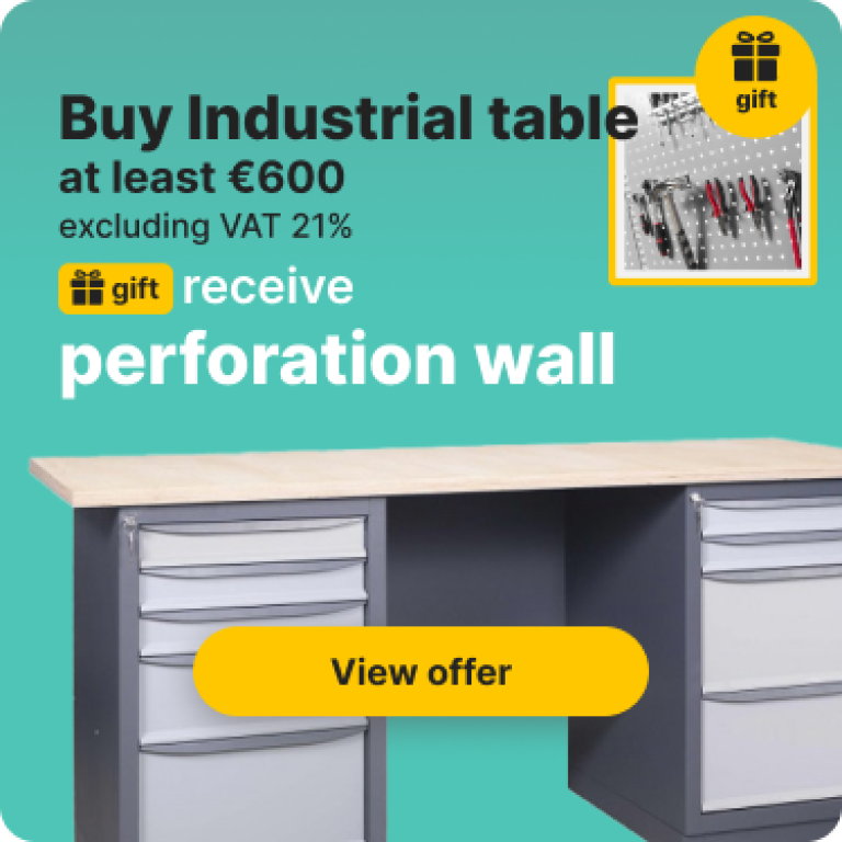 Work table with perforation panel